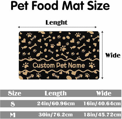 Personalized Dog Cat Mat with Name Photo Custom Placemat Feeding Mats - Image 2