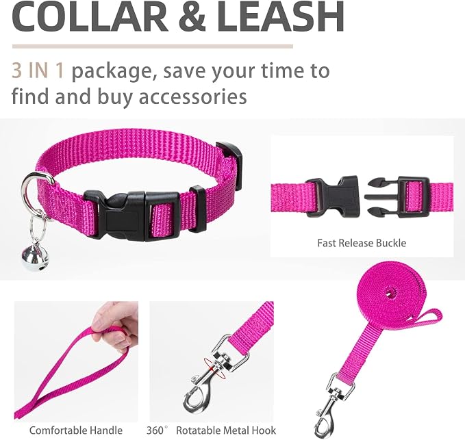 PUPTECK Adjustable Dog Harness Collar and Leash Set Step in No Pull Pet Harness - Image 5
