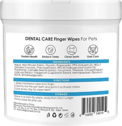 Mooncat Dental Finger Wipes for Dogs & Cats - Image 2