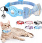 Airtag Cat Collar with Bells and Bowtie -Safety Elastic Band Kitten Collar by DILLYBUD
