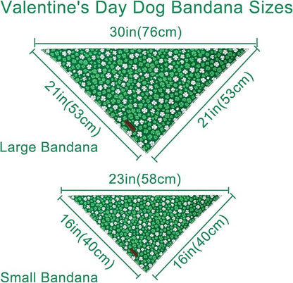St. Patrick's Dog Bandana, UP URARA PUP Shamrock Triangle Bid Scarf - Image 2
