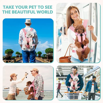 Lukovee Dog Backpack Carrier, Legs Out Easy-fit Dog Front Carrier - Image 7