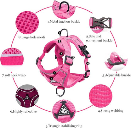 Wanheart Summer cat Chest Harness and Leash, Anti-Escape Adjustable Soft mesh - Image 3