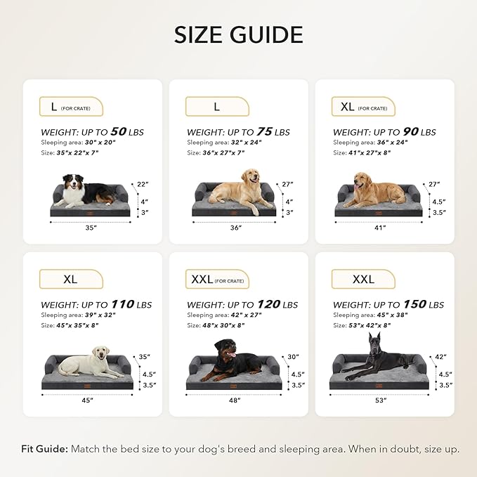 Orthopedic XXL Dog Beds, Waterproof Egg Crate Foam Big Pet Bed - Image 5