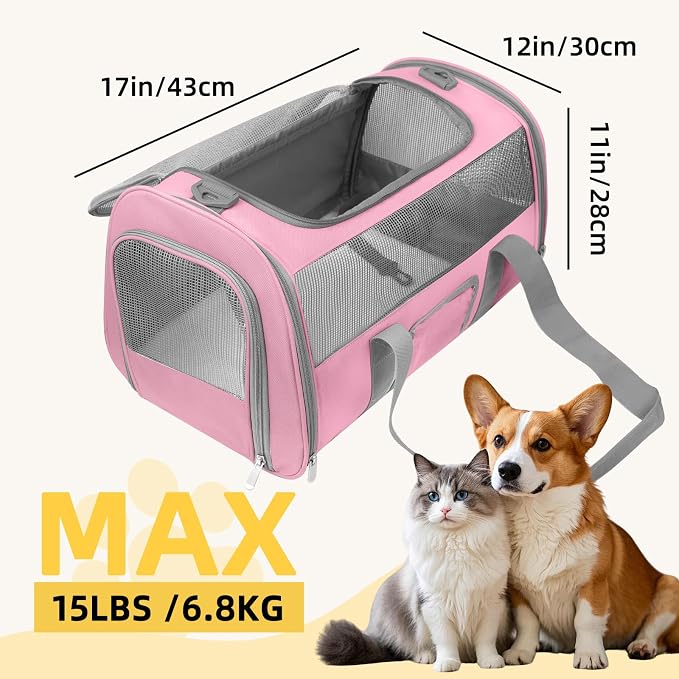 Soft - Sided Pet Carrier for Cats and Small Dogs, Airline - Approved, Foldable - Image 7