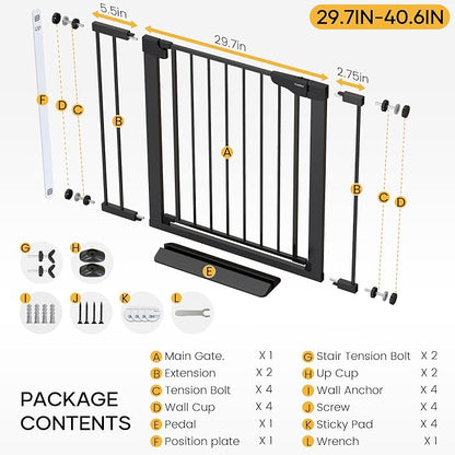 Cumbor 36" Extra Tall Baby Gate - Image 9