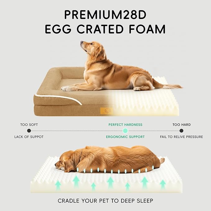 Homemate Dog Bed Large Sized Dog: 42x30 inch Orthopedic Large Dogs Bed XL - Image 4