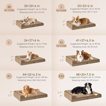 EHEYCIGA Memory Foam Dog Bed Large Size Dogs, Orthopedic Dog Bed Large - Image 2
