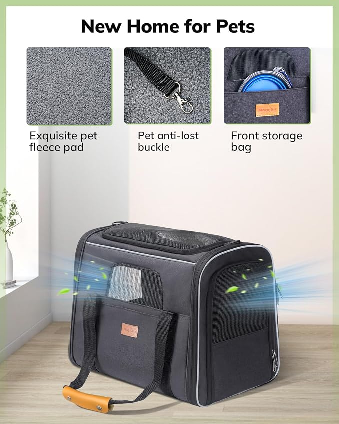 Morpilot Pet Travel Carrier Bag, Soft-Sided Dog Carrier Cat Carrier Pet Carrier - Image 6