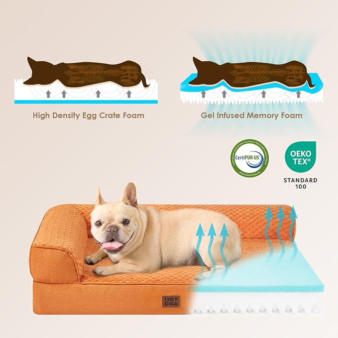 EHEYCIGA Orthopedic Dog Bed Medium Size Dogs, Memory Foam Dog Bed - Image 4