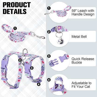 BEAUTYZOO Cat Harness and Leash Set Escape Proof - Image 2