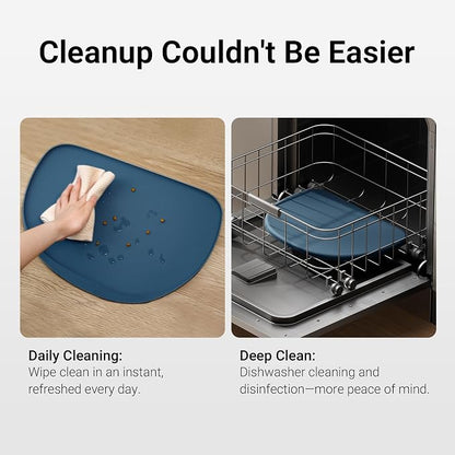 DownyPaws Cat Food Mats for Floors Waterproof, BPA Free Silicone Pet Feeding Mat - Image 9