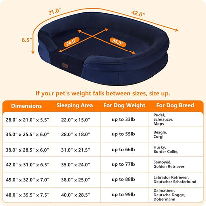 Dwanton Orthopedic Dog Bed for Large Dogs - Image 4