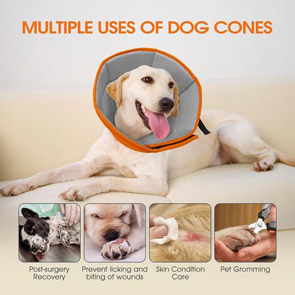 Dog Cone Collar After Surgery for Large Dogs, Adjustable Soft Cone for Dogs to - Image 5