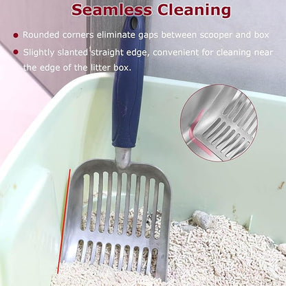 Cat Litter Scoop, Kitty Metal Scooper, Aluminum Alloy Sifter, Kitten Pooper - Image 3