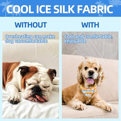 PAWCHIE Dog Cooling Bandana Small, 4 Packs Ice Cool Pet Triangle Scarf Bibs - Image 5