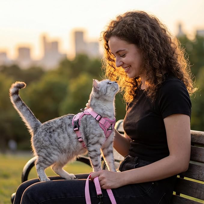 Cat Harness and Leash Set Escape Proof Tactical Large Kitten Harness Emotional - Image 8