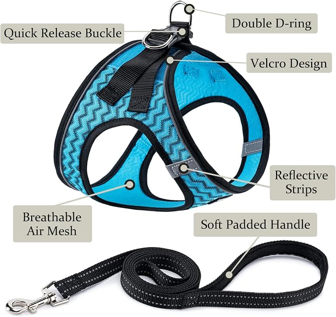 Dog Harness with Leash Set, No Pull Adjustable Reflective Step-in Puppy Pet - Image 2