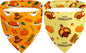 Thanksgiving Dog Bandanas with Snap Button, 2 Pack Adjustable Fall Bandanas by THLOHDogBandanas
