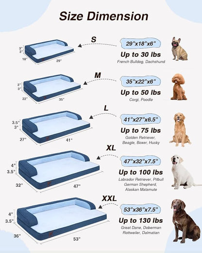 KSIIA Washable Dog Bed Large Sized Senior Dog, Orthopedic Warm Soft Pet Sofa - Image 7