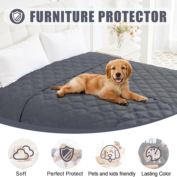 Smiry Waterproof Dog Bed Cover Blanket 52x82, Soft Reversible Pet Blanket - Image 8