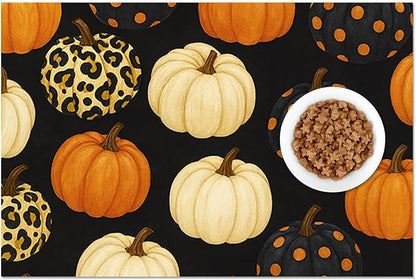 Fall Pumpkin Pet Feeding Mat Thankgiving Theme Dog and Cat Food Mat Non Slip - Image 8