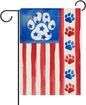 Dyrenson 4th of July Dog Cat Paw Prints Decorative Garden Flag, Patriotic by Dyrenson