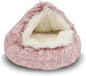 ShinHye Cat Bed Round Plush Fluffy Hooded Cat Bed Cave, Cozy by ShinHye