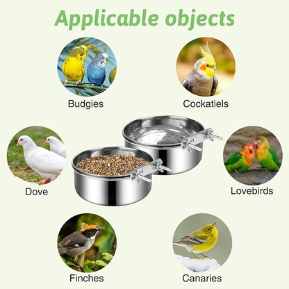 Tfwadmx 4 Pcs Stainless Steel Bird Bowls - Image 5