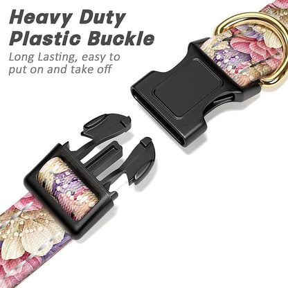 Reflective Dog Collar for Small Dogs, Cute Flower Theme Adjustable Heavy-Duty - Image 4