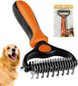 Undercoat Rake for Dogs, 2 in 1 Dematting Comb & Deshedding Tool for Long Hair by PEITAPET