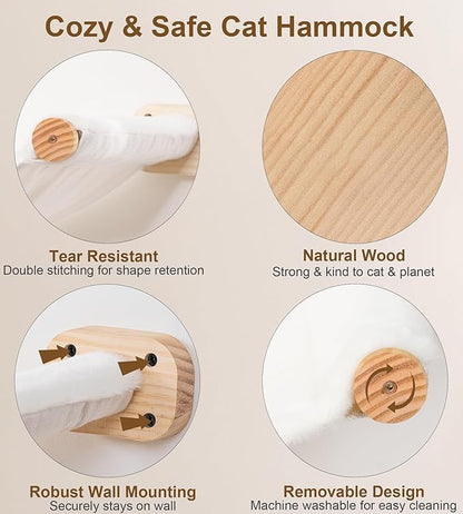 Cat Wall Hammock Shelves, Dual-Sided Cat Bed - Image 4
