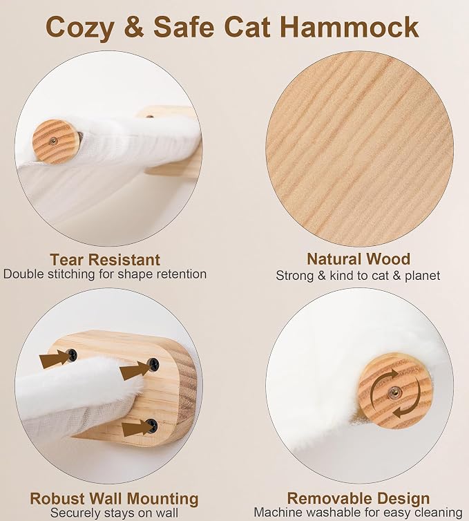 Cat Wall Hammock, Dual-Sided Cat Wall Bed - Image 4