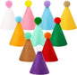 10 Pcs Mini Birthday Party Hats Multicolor Lovely Cone Hats by Hxezoc