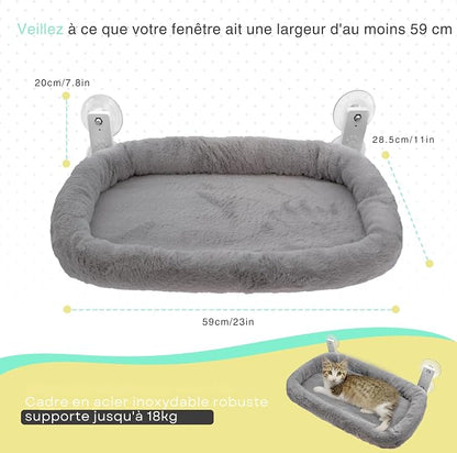 Cat Window Perch with Washable Cushion & Strong Suction – Stable & Cozy Cat - Image 5