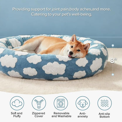 JOEJOY Donut Small Dog Bed, Round Cat Beds - Image 2