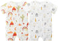 Unisex Summer Trendy 2-Pack Rompers Short Sleeve Zipped Bodysuit Infant Cotton by JingleBaBa