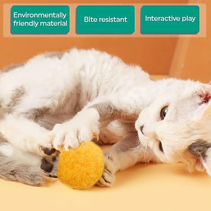 PET SHOW 50pcs 1.5"/3.8cm Cat Toy Balls Soft Kitten Pompon Toys Indoor Cats - Image 2