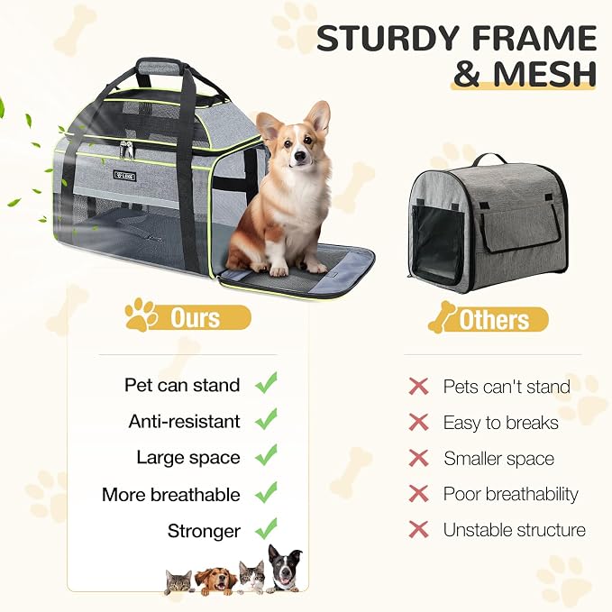 Lekereise Top-Expandable Pet Carrier 18x11x11Inch Delta American United Airline - Image 8