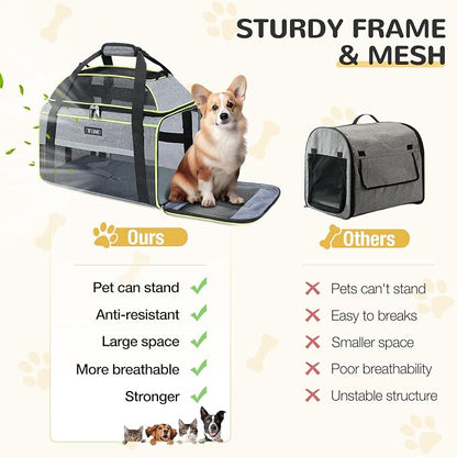 Lekereise Top-Expandable Pet Carrier 18x13x9.5 Inch Southwest Frontier Airline - Image 8