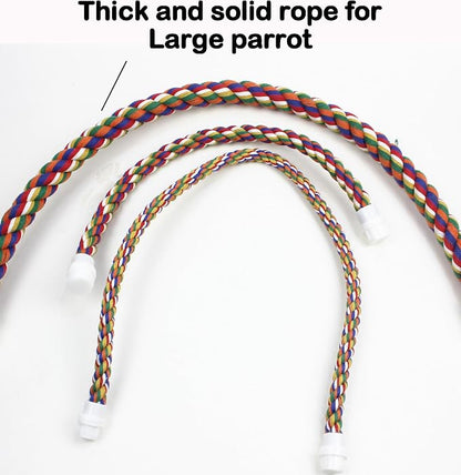 2pcs 48inch Parrot Rope Perches, Bendable Climbing Standing Chew Cage Toys - Image 6