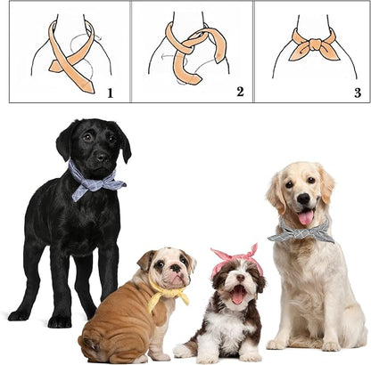 4PCS Spring Dog Bandanas Cat Birthday Cute Soft Cotton Puppy Scarfs Washable - Image 4