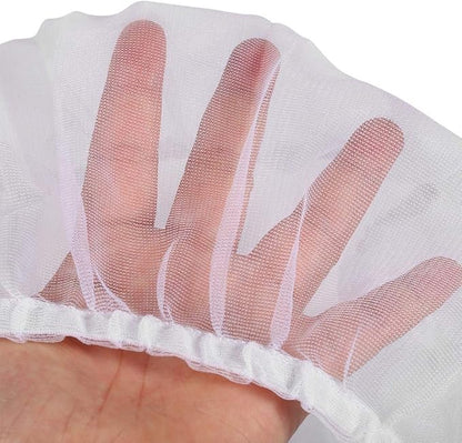 Universal Nylon Mesh Bird Cage Cover, Large White Seed Catcher - Image 3