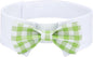 Segarty Dog Bow Tie for Neck Girths 12.6-15.7 inch, Adjustable Green Plaid by Segarty