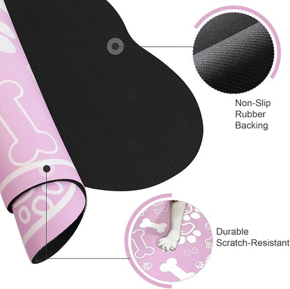 Dog Cat Mat for Food and Water, Rapid Absorbent Pet Feeding Mat, Bone Shaped - Image 3