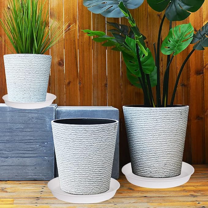 4 Pack of 17 inch Plant Saucer, 2.3" Depth Tray, Large Deep Garden Plastic - Image 5