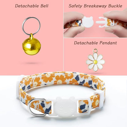 4 Pack Cotton Breakaway Cat Collar - Image 4