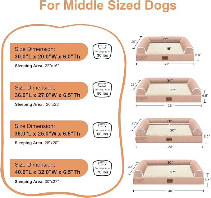Large Dog Bed Orthopedic Washable: Beds Bolster XL Bed Big XLarge Dogs Memory - Image 6