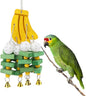 Hypeety Large Parrot Hanging Swing Toy Bells Chew Toy Colorful Hanging Wood by Hypeety