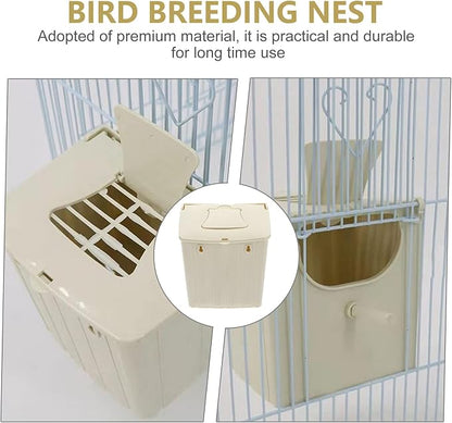 TEHAUX Parrot Breeding Box 5.1X3.9X5.1In Plastic Nesting Box Cage Mounted Bird - Image 3